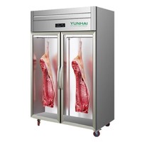 Nouveau congélateur commercial à viande suspendue en acier inoxydable 2026 et vitrine réfrigérée commerciale pour la conservation de la viande fraîche