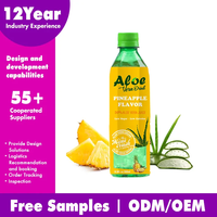Boisson aux fruits tropicaux aromatisée à l'aloe vera, purée de l'aloe vera, faible en gras, boisson saine, bouteille de 500 ml, boisson naturelle à la pulpe d'aloe vera, rafraîchissement quotidien