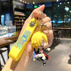 พวงกุญแจยางสำหรับเด็กรูปตุ๊กตาผ้าพีวีซีนุ่ม3D จากร้าน Luffi Zoro Sanji <span class=keywords><strong>Chopper</strong></span> Franky <span class=keywords><strong>Brook</strong></span> Shanks พวงกุญแจยางสำหรับเด็ก - Product Image 4