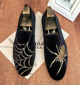 Leather shoes <b>man</b> - High-end style. One-piece new <b>velvet</b> breathable foot cover <b>loafers</b> for business attire shoes - Product Image 4