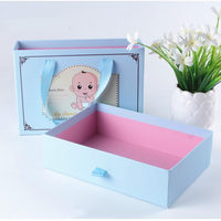 Boîte en carton coulissante sur mesure avec poignée en ruban pour vêtements, chaussettes et lingerie - Impression élégante en relief