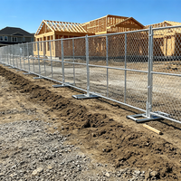Clôture temporaire en treillis galvanisé pour événements, barrière de sécurité pour le contrôle des foules, système de panneaux portables, clôture temporaire américaine