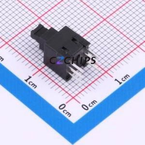 PS-7054DVB-6PL01 Push Button Switch Through hole Component (THT)-6P,7x7mm Switch Self-Locking Rectangle Plunger 100mA 30V - Product Image 2