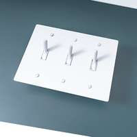 Panneau en laiton blanc entier à 3 voies 15A 110V bascule moletée norme américaine gradable LED gradateur hôtel maison GFCI prise USB