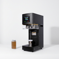 Machine à sceller les boîtes en continu automatique électrique commerciale pour sceller les emballages d'aliments et de café avec des couvercles faciles à ouvrir