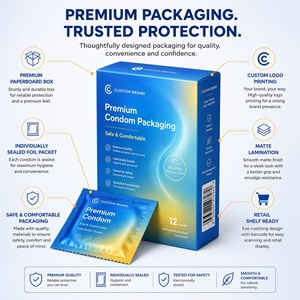 Scatola Personalizzata <span class=keywords><strong>per</strong></span> Confezionamento Preservativi, Etichetta Privata, Scatola Pieghevole in Cartone Stampato con Involucro in Foglio di Alluminio <span class=keywords><strong>per</strong></span> Prodotti <span class=keywords><strong>per</strong></span> Adulti - Product Image 3