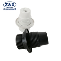 Douille à vis électrique ZX noire en PET E14 2A 250V, garantie 2 ans, certifiée ENEC, résistance à la température T180, sécurité et commodité