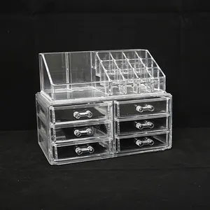 热销定制塑料化妆品整理器亚克力盒展示盒化妆盒透明化妆品整理器