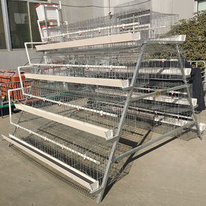 Yeni a-tipi galvanizli çelik Model tavuk çiftliği Coop kafes 1000 kuşlar pil katmanlı örgü esnek üretim 1 yıl - Product Image 5