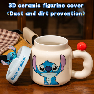 Vajilla de Dibujos Animados de Disney, Tazas de Café de 560 ml, Tazas para Leche con Asa y Tapa para Uso Doméstico, Regalos, Fiestas y Vasos de Agua para Niños - Product Image 4