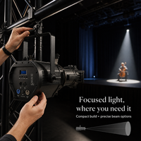 Projecteur LED à Faisceau Fixe 200W 300W 400W, Luminaire de Scène DMX512 avec Gobo pour Spectacles Théâtraux