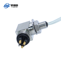 Conector Impermeable IP68 de Ángulo Recto para PCB, Conectores de Cable RF Marinos, Conector Submarino ROV, Conector de Alimentación Submarino de 3 Pines Macho y Hembra