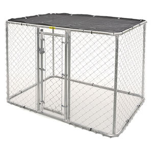 Cage à chien de grande taille pour l'extérieur, 10x10x6 pieds, avec auvent, cadre en métal galvanisé et peint en poudre, design respirant, utilisation toute saison - Product Image 6
