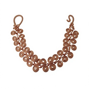 Pure Copper <b>Rope</b> <b>Chain</b> Necklace with Elegant Pendant Details for Women Wedding Trendy Jewelry Collection - Product Image 1