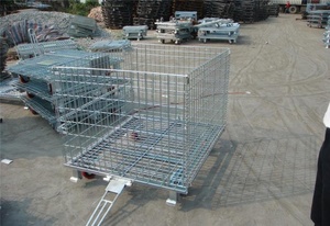 Conteneur pliable en acier galvanisé à mailles métalliques robuste avec un grand espace de rangement - Product Image 5