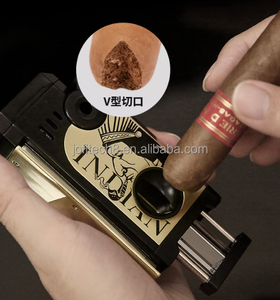 JOFI 5 Jets Windproof Blue Flame Portable <b>Cigar</b> Torch <b>Lighter</b> <b>Cigar</b> <b>Lighter</b> With Cutter Punch Custom Logo for Wholesale - Product Image 4