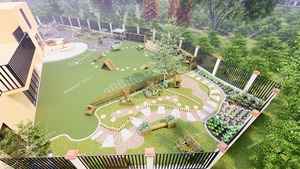 モダンなモンテッソーリ保育園の子供向け幼稚園教室と屋外遊具家具セット - Product Image 2