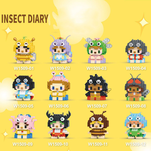 W1509 Insecte Elfe Papillon Abeille Libellule <span class=keywords><strong>Rhinocéros</strong></span> Beetle Coccinelle Araignée Fourmi Creative MOC DIY Micro-particule Building Block Toy - Product Image 6