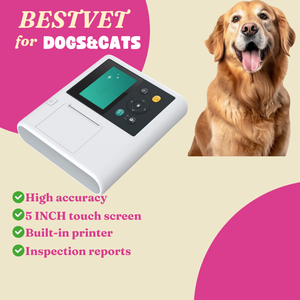 BESTVET Peralatan Kedokteran Hewan Mesin EKG 3 Kanal Digital Mesin EKG Murah Elektrokardiograf - Product Image 4