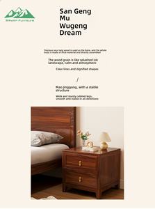 Mesa de Noche Convertible de Madera Wayon con <span class=keywords><strong>2</strong></span> Cajones y Diseño de Escalera Plegable para Espacios Compactos, Gabinete de Almacenamiento Moderno - Product Image 4