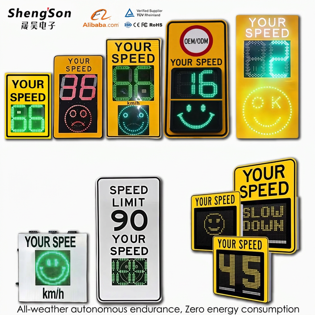 Ground Penetrating Radar Aluminum Vehicle Speed Detector LED Camera Traffic Safety Light System with 1-199km/h Measurement Range