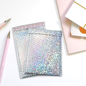 Holographic Bubble Mailer 8.5x12 Inch 25 Pack Rose Gold Metallic Padded Self-Seal Adhesive Waterproof Opaque Eco-Friendly - Product Image 3