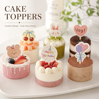 Individuelle Geburtstagstorten-Deko DIY Niedliche Party-Dekorationsstecker mit Happy Birthday & Cartoon-Figuren