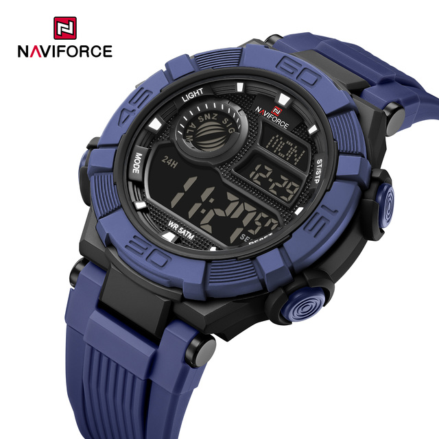 NAVIFORCE Watch 7131 New Arrival LCD Digital Original 5 ATM Waterproof Acrylic Watch Crystal Luxury Wristwatch
