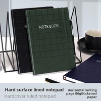 Nouveau carnet de notes professionnel A5 à couverture rigide en cuir PU, ligné, avec reliure thermique, sangle et impression UV, 80 feuilles, édition cadeau, pour l'exportation