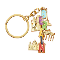 Porte-clés Souvenirs Personnalisés de Haute Qualité avec Logo, Design Lettres en Émail Souple 2D 3D, en Alliage de Zinc Métallique