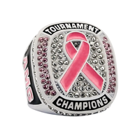 Bague de championnat personnalisée à signification spéciale, en alliage, peut être portée par les hommes, les femmes et tous les âges
