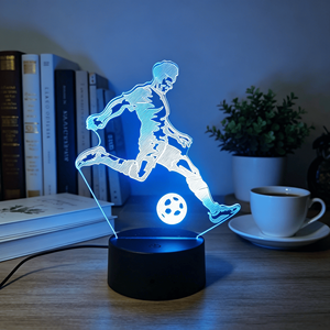 Lámpara <span class=keywords><strong>de</strong></span> Noche 3D <span class=keywords><strong>de</strong></span> Fábrica al por Mayor, Luces Nocturnas LED Coloridas Luminosas, Decoración del Hogar, Control Remoto, Lámpara <span class=keywords><strong>de</strong></span> Mesa Acrílica con Forma <span class=keywords><strong>de</strong></span> Balón <span class=keywords><strong>de</strong></span> Fútbol - Product Image 6