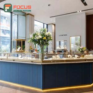 Luxury Jewelry Store Display System Metal <b>Frame</b> Boutique Space Jewelry Cabinet - Product Image 6