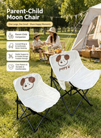 Chaise lune pliable à imprimé chiot - Chaise de camping légère et portable en tissu Oxford, design ergonomique, pliable pour une utilisation en extérieur