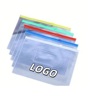 Prix d'usine X515, dossier de documents de bureau en plastique A4 B4 A5, sac à fermeture éclair transparent en EVA PVC, sac à documents imperméable adapté pour S - Product Image 2