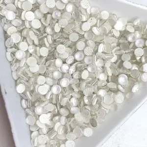 Factory direct sale neon white crystal hot fix rhinestones for dress