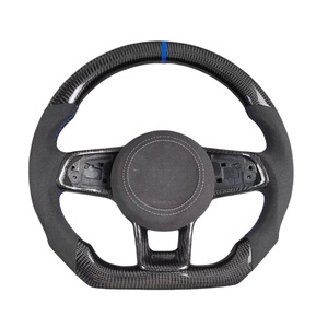 Volant sport en fibre de carbone et cuir forgé sur mesure pour VW Bora/Jetti <span class=keywords><strong>Golf</strong></span> <span class=keywords><strong>8</strong></span> R Line Mk8 GTI <span class=keywords><strong>Audi</strong></span> A3/S3/RS3 2019-2020 - Product Image 6