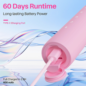 فرشاة أسنان كهربائية K5 للسفر، صوتية قابلة لإعادة الشحن، ناعمة، مقاومة للماء IPX7، عمر بطارية 60 يومًا - تحكم بالضغط للاستخدام العائلي - Product Image 3