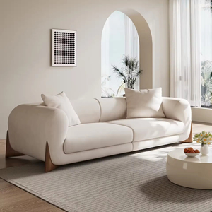 <span class=keywords><strong>Divano</strong></span> Minimalista Moderno di Lusso, Piccolo Sofà in Cashmere Bianco per Soggiorno - Product Image 2