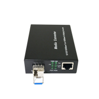 Convertidor de Medios SFP OEM&ODM de 20 km, Transceptor de Fibra Óptica Gigabit, Ranura SFP + 2 Puertos de Cobre, 1310nm/1550nm, DC 5V