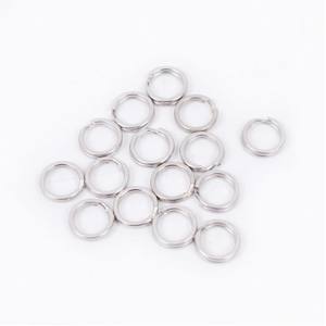 100 pièces/sac <span class=keywords><strong>meilleur</strong></span> prix en acier inoxydable connecteur outils matériel de pêche haute résistance anneau fendu eau salée - Product Image 3