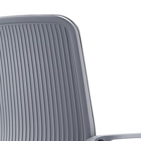 Chaise de bureau ergonomique moderne JOHOOFURNITURE en PP, cadre gris, confortable, coussin épais, pour salle de conférence