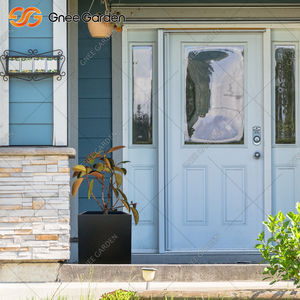 Pot de fleurs extérieur/intérieur de grande taille, style américain, en fibre de verre noire, 24 pouces, non revêtu, pour usage hôtelier - Product Image 6