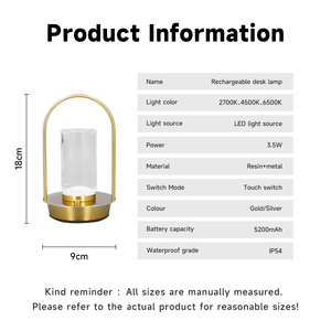 Touch Ctrl USB 5V Dimmable Rechargeable Led <strong>Table</strong> Lamp Portable Lantern for Ambient Atmosphere Event KTV Bar Cafe Bedroom - Product Image 3