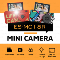 Cámara Mini Portátil con Forma de Llavero, Pantalla Abatible con Patrones Personalizables, 1080P, Sensor CMOS Tipo Botón, Grabación de Video con Tarjeta de Memoria