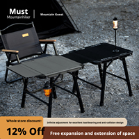 Nouvelle table pliante carrée légère en alliage d'aluminium, style moderne, pour l'extérieur, le camping et le barbecue, résistante à la rouille
