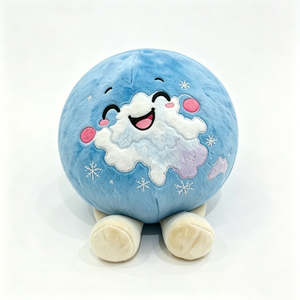 Peluche personalizado de planeta azul helado, peluche de planeta de nieve, lindo peluche de planeta redondo, muñeco de peluche de planeta espacial - Product Image 6