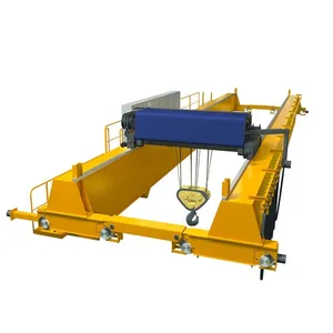 Ce Certificate 3 Phase Motor 20/5t European Double Beam Overhead Eot Crane Electric Hoist with Beam Trolley