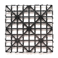 Dalles de terrasse en composite bois-plastique WPC à emboîtement moderne, à fixation rapide, en plastique recyclé, avec sous-couche grillagée