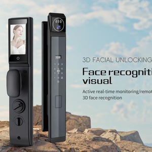 Cerradura Inteligente para Puerta QLEUNG S940max con Reconocimiento Facial 3D, Huella Dactilar, WiFi, Videoportero, Aleación de Aluminio Negro - Product Image 2